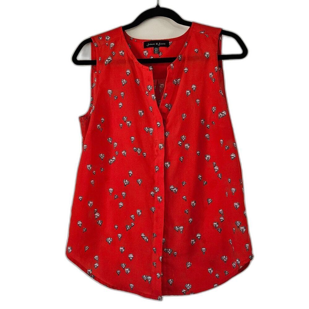 Jasmine & Juliana Sleeveless Button Down Layering Blouse Medium